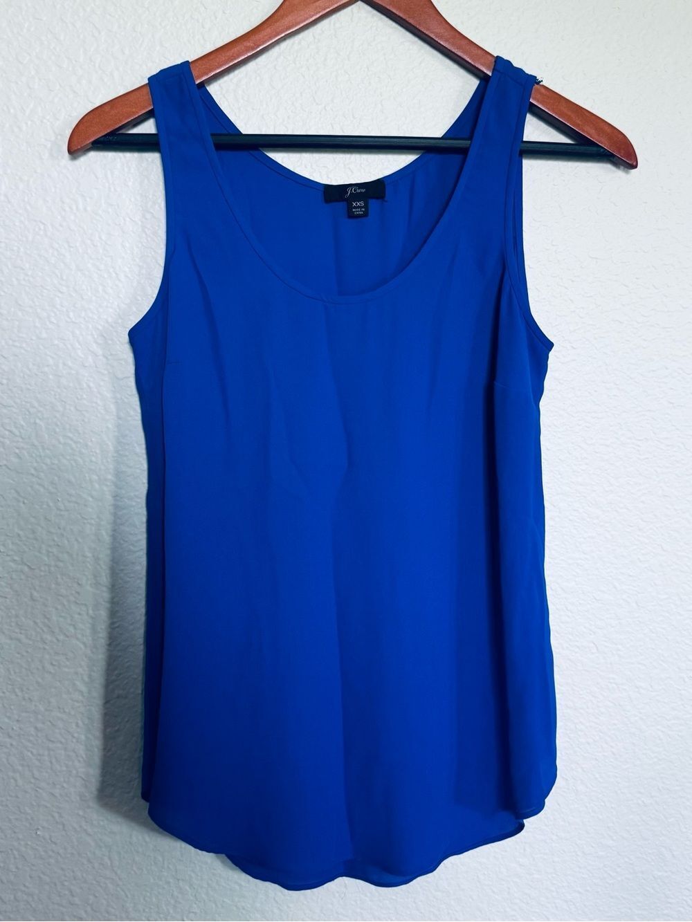J. Crew Royal Blue Sleeveless Blouse Tank Top XXS